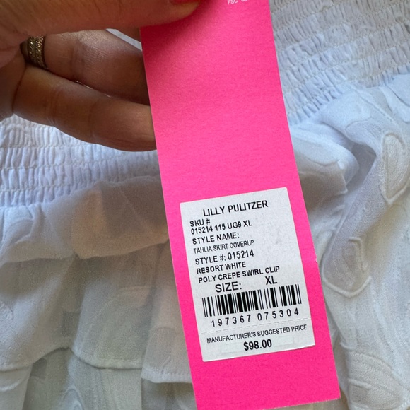 🤍🆕Lilly Pulitzer White Tahlia Skirt Coverup, XL🤍 - Picture 8 of 10